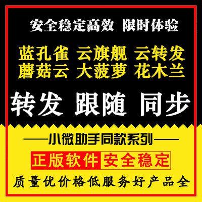 Cloud Forwarding Mushroom Cloud Flagship Blue Peacock Purple Flowers Little Secretary Hair Friend Circle All-around Small Helper Intranet Service
