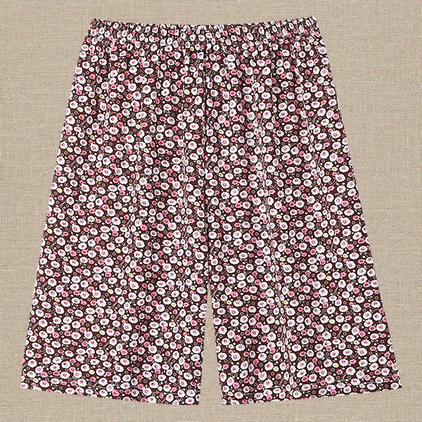 Sleeping pants woman middle-aged and elderly summer shorts loose with high waist and broken flowers and women's mother can wear home 50% sleeping pants