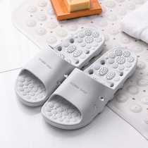 Summer slippers mens indoor and outdoor wear home household non-slip soft bottom bath bathroom leaky hole slippers women