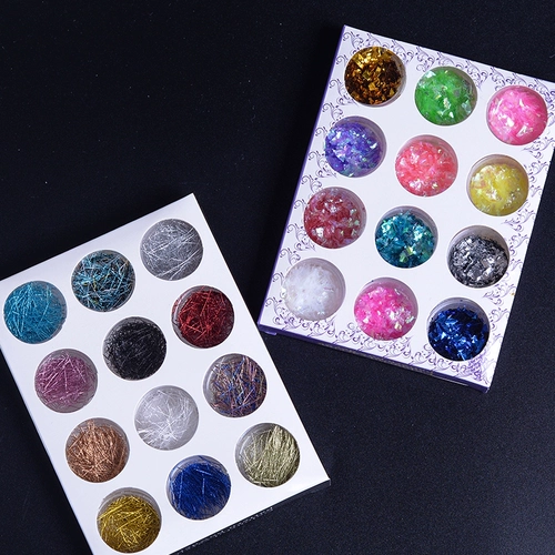 戴妮娜 Аксессуар для маникюра, ювелирное украшение, блестки для ногтей, 12 цветов