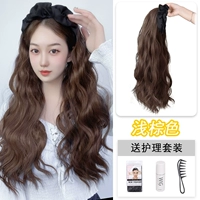 Обруч для волос морщин [темно -коричневый]