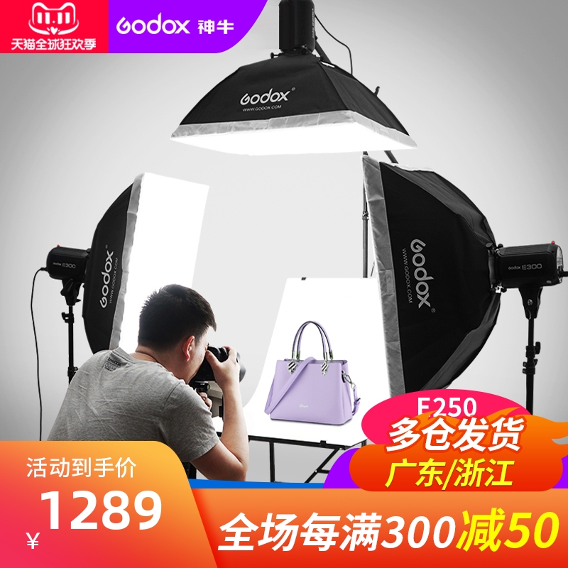 Shenniu 250W studio flash photography light set soft light small shooting light products still life fill light