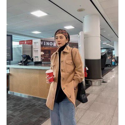 70% off !Cici National Brand Aritzia Shirt Jacket Coat Ganna Warm Wool Coat 75% Wool