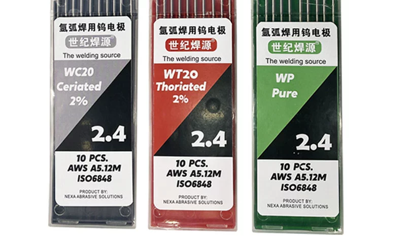 Hàn hồ quang argon kim vonfram 1.6 2.0 2.4 que điện cực đen dây hàn hồ quang argon phụ kiện máy hàn kim vonfram thép không gỉ sắt nhôm