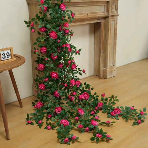 Смоделированная монетная виноградная лоза Роза Фахская розовая винограда Мунтун живописной торговый центр набор торговых центров мягкое украшение цветочное украшение