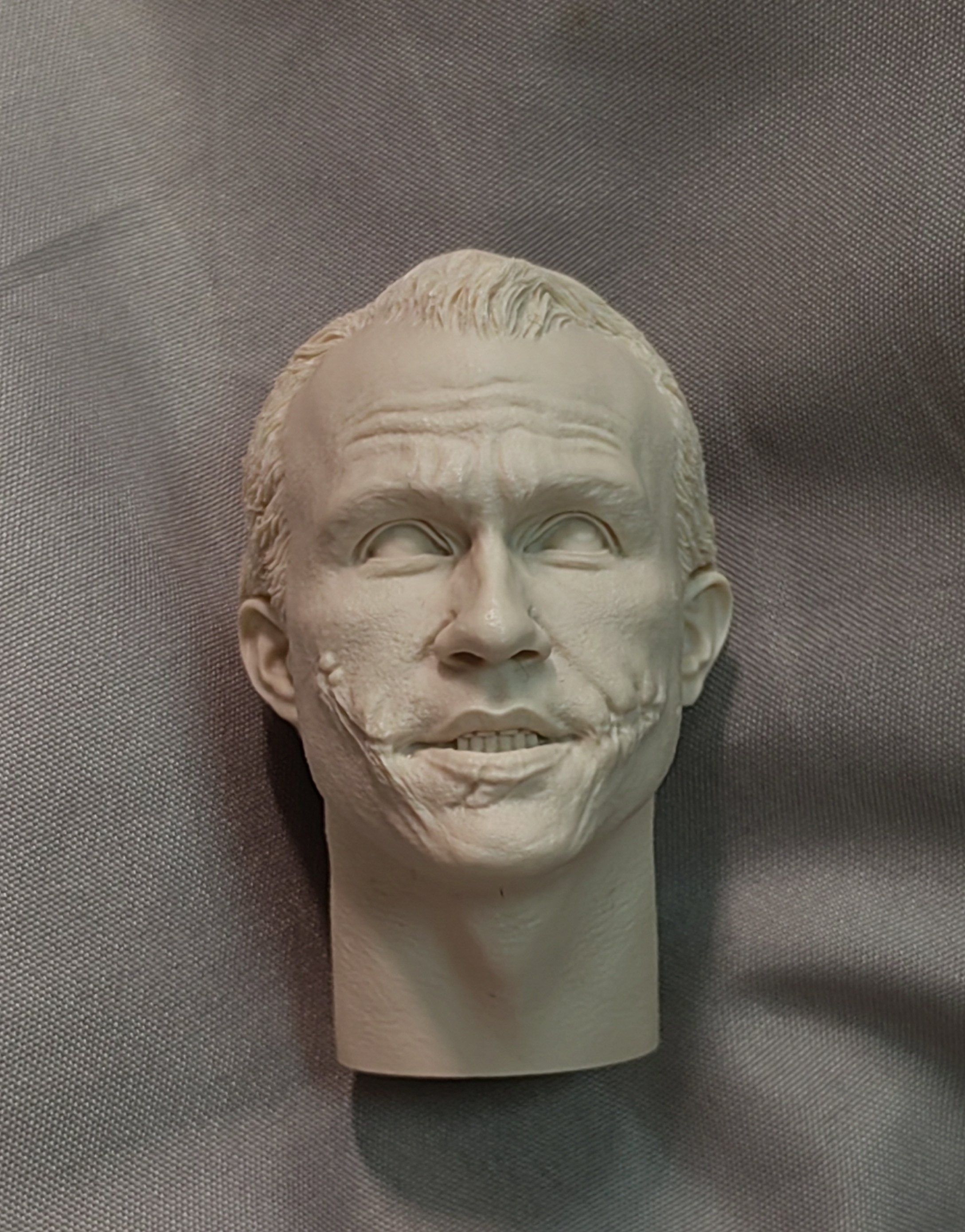 希斯·莱杰版小丑1/6头雕白模二翻：还原经典，收藏必备！-石膏像-淘宝好物网, image size:2177x2779