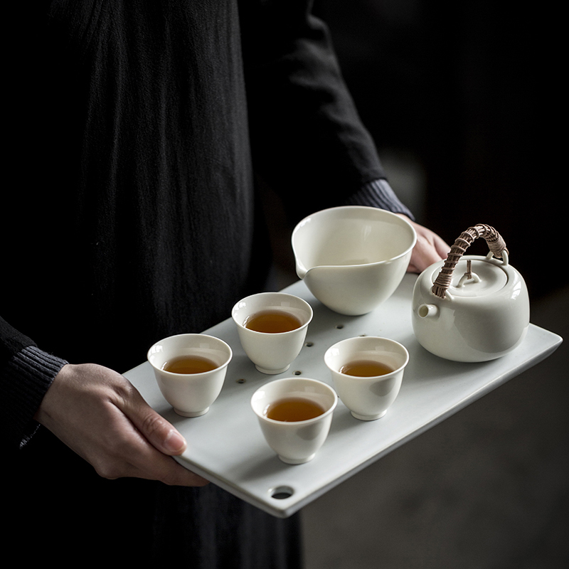 Dream ShuYu rhyme manually the cane top service up the teapot ceramics single pot of tea kungfu tea set filter girder pot of Japanese