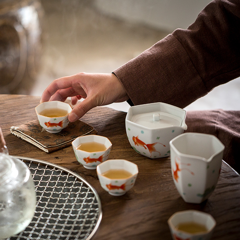 Dream ShuYu rhyme pastel new countries tide kung fu tea set small ceramic cups single master cup sample tea cup household of Chinese style