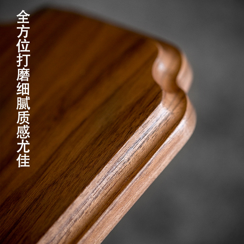 Dream ShuYu rhyme walnut tea tray was solid wooden pallet put tea tea cup home sitting room Japanese rectangle