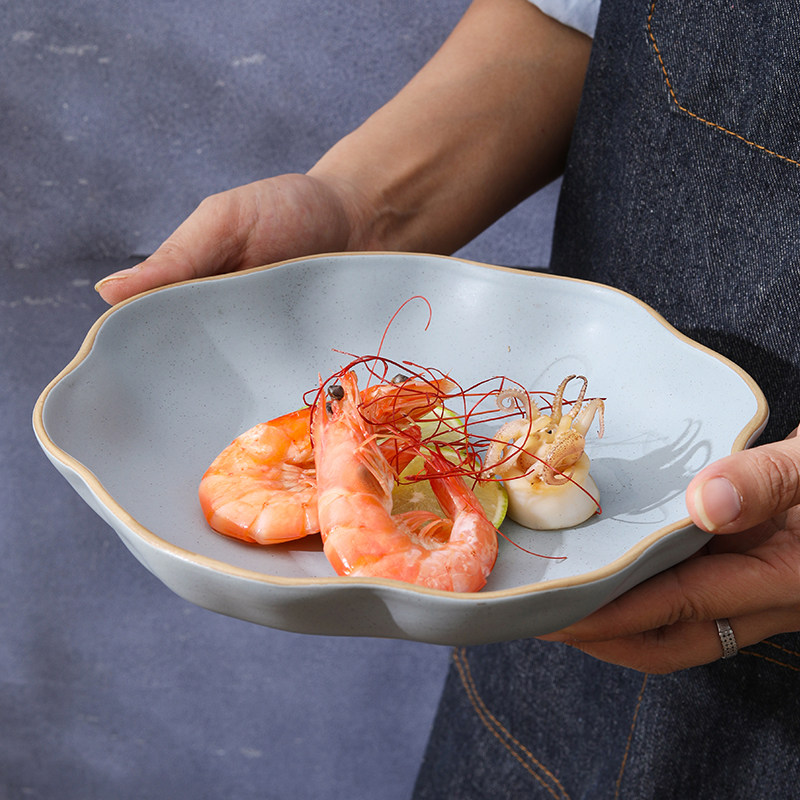 2023 New Japanese ceramic rice dish dish package Nordic steak dish Chinese tableware household