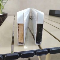 Brick clamp cabinet aluminum alloy accessories white U-shaped groove single groove tube ceramic tile single edge banding slot single side column