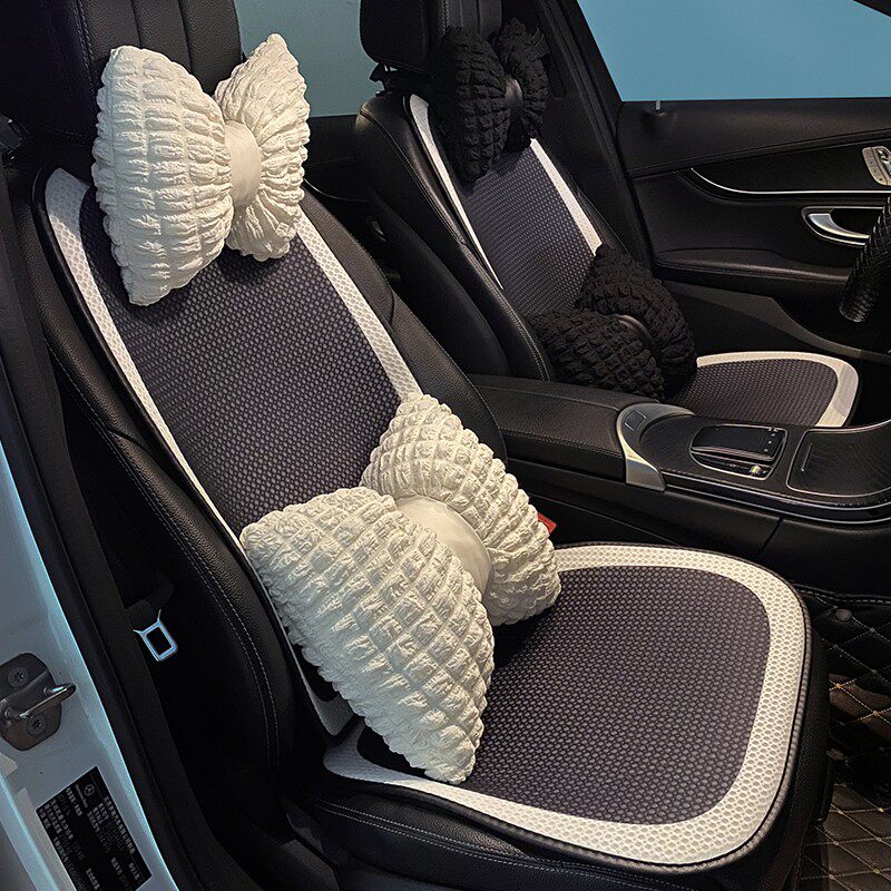 Car seat cushion four seasons universal ins net red car seat cushion small waist mesh breathable seat cushion goddess model