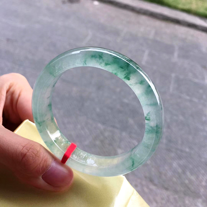 Jade Bracelet Colorful Sunny Green Natural Ice Floating Flowers Yunnan Jade Bracelet Glass Kind Royal Concubine Fu Bracelet Female Models