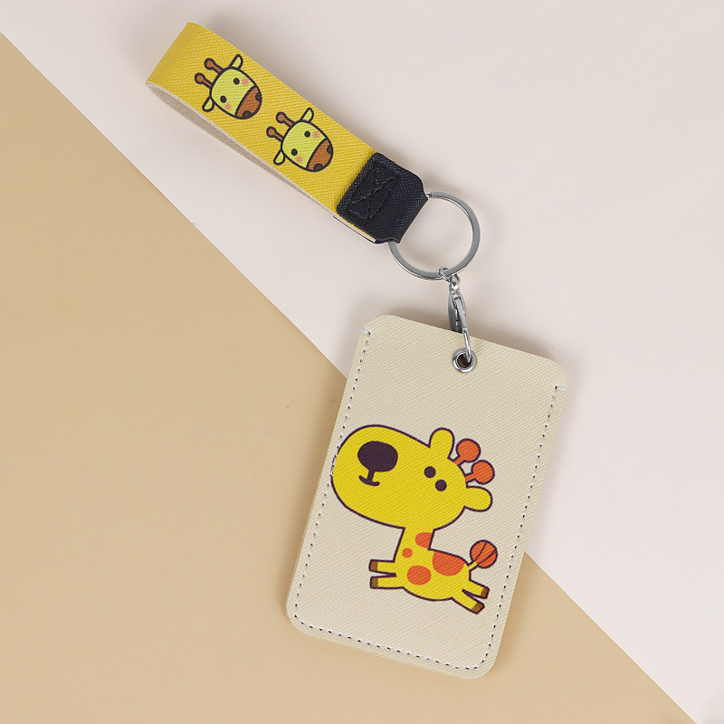 Bus cutting card student access control campus key buckle can love women's card bag to protect the rice kains wind traffic sheep city pass