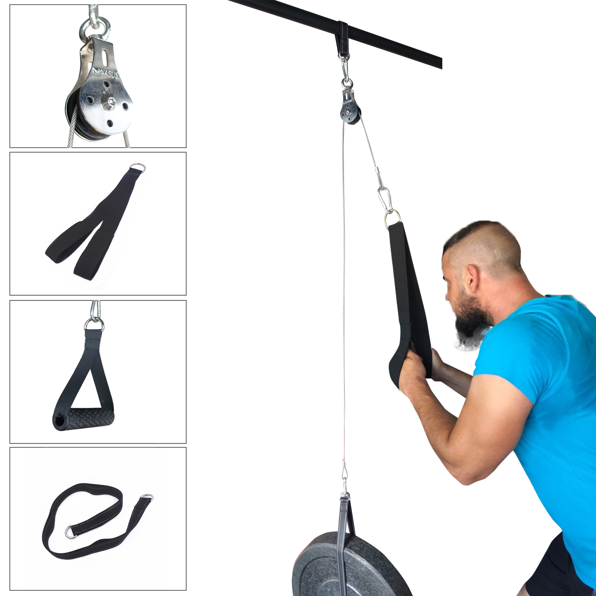 Fitness DIY Pulley Cable Machine Home Gym Workout Equipment