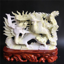 Jade zodiac Dragon ornaments Zhaocai desktop Dragon Phoenix Chengxiang new Chinese home living room porch office decorations