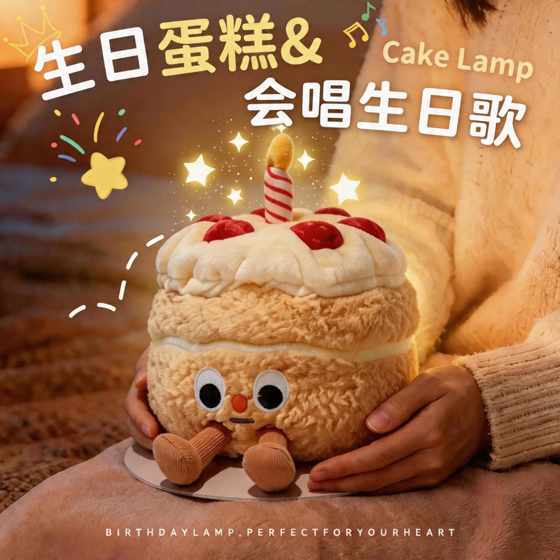 Birthday Cake Light Gift for Girls to Give to Best Friends, Girlfriends, Practical and High-End for New Year and Valentine's Day Birthday Cake Light Gift for Girls to Give to Best Friends, Girlfriends, Practical and High-End for New Year and Valentine's Day
