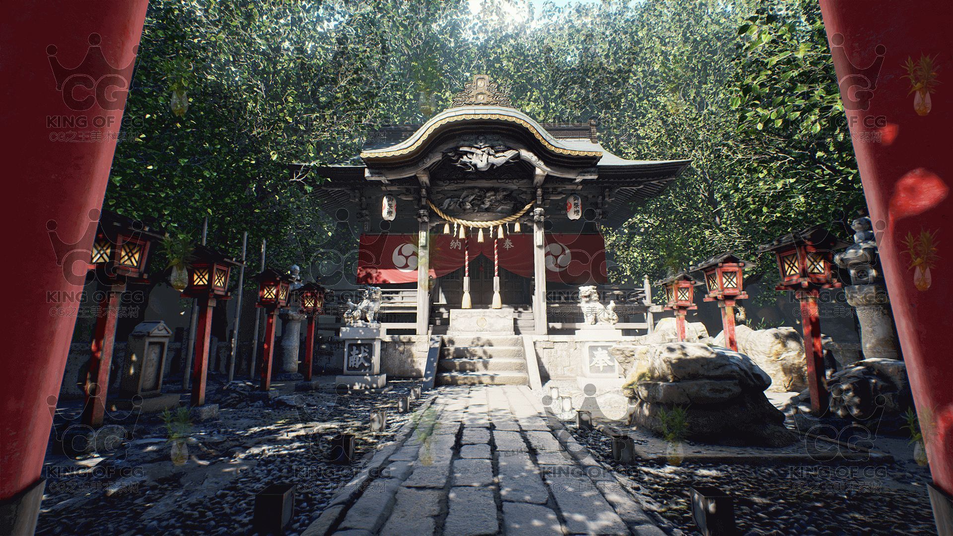 图片[5]-UE5虚幻4 40套中国风古风日式宫殿寺庙山脉古建筑仙侠武侠场景-cg男孩