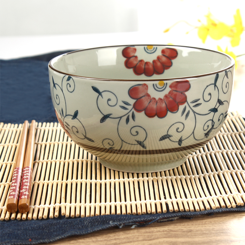 Rainbow such as bowl 6 inches wedding gift porcelain tableware glaze color under the Japanese mercifully Rainbow such as always send 6 inch bowl set to use chopsticks