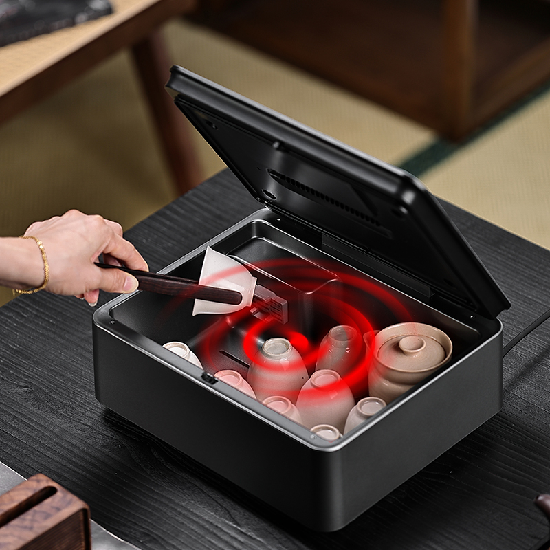 Tea Set Sterilization Cabinet Dustproof Tea Cup Storage Box Multifunctional Drying and Draining Sterilizer Fully Automatic Small Sterilization Machine