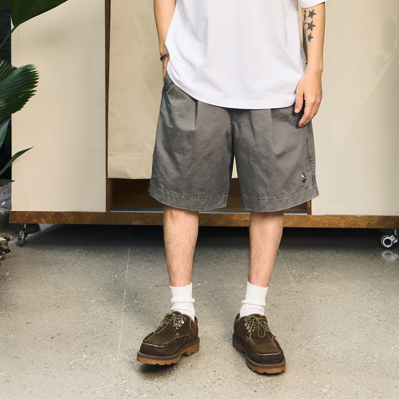 Midupdate 26Ss【City Series】Guangzhou Limited Edition Thrush Bird Embroidery Casual Workwear Five-Point Shorts