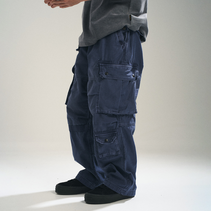 Midupdate 26 Spring Loose-Fitting Heavy-Duty Asut Dyeing Vintage Multi-Pocket Cargo Pants Casual Pants for Men