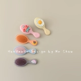 Брендовый маленький милый детский кушон, мультяшный массажер, портативная подушка безопасности, расческа, с медвежатами