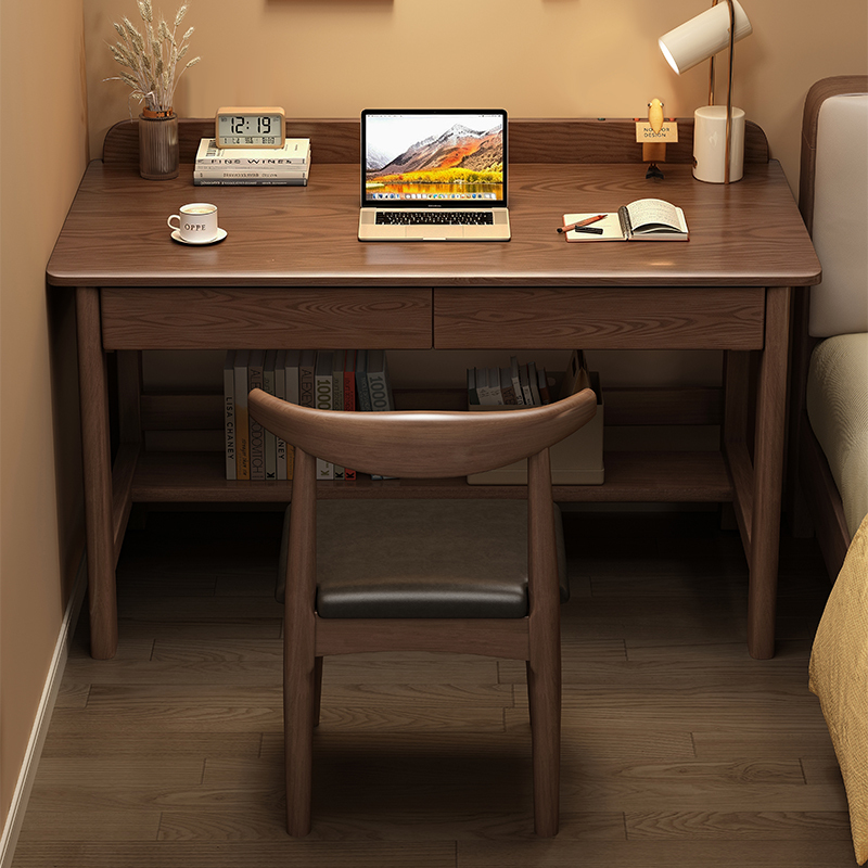 Solid Wood Desk, Bedroom Student Home Writing Desk, Small Apartment Computer Desk, Adult Office Desk, Simple Study Desk