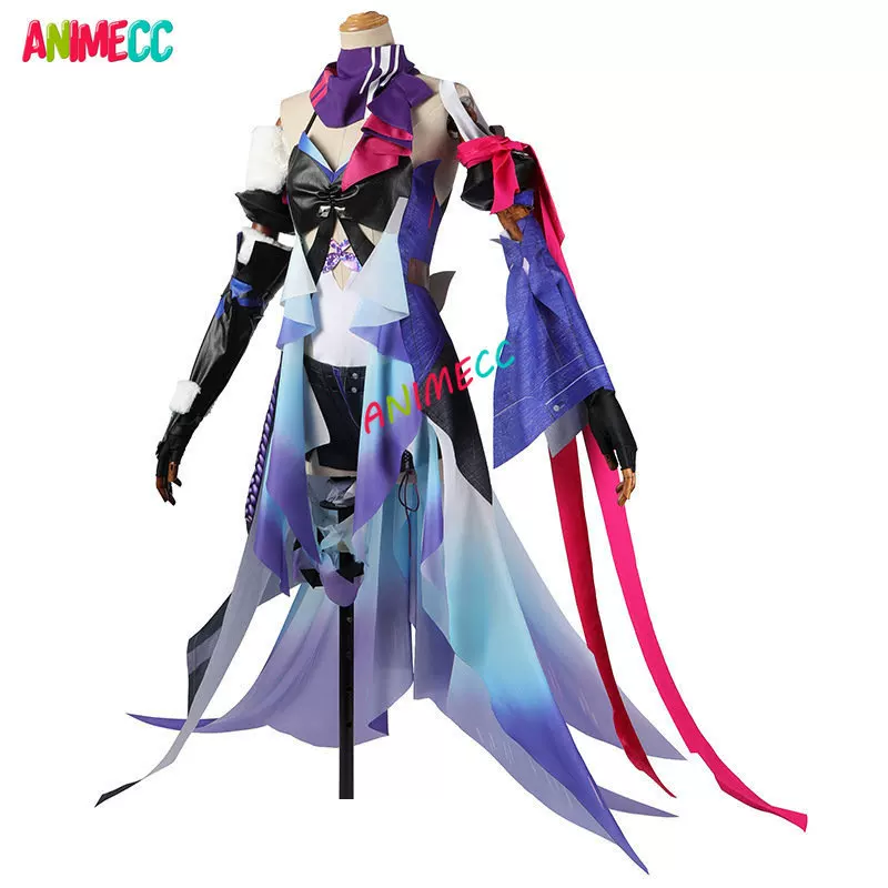 Animecc Seele Honkai Star Rail косплей костюм парик татуировка