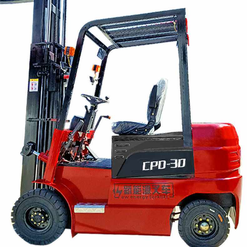 Electric pile high machine 1 ton small four-wheel seat driving type hydraulic loading and unloading lift carrying car 0 5 ton 1 5 ton pile high