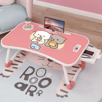 Bed desk Foldable table small table dining table Dining Desk Student Dorm Room Learn Writing Desk Children Table