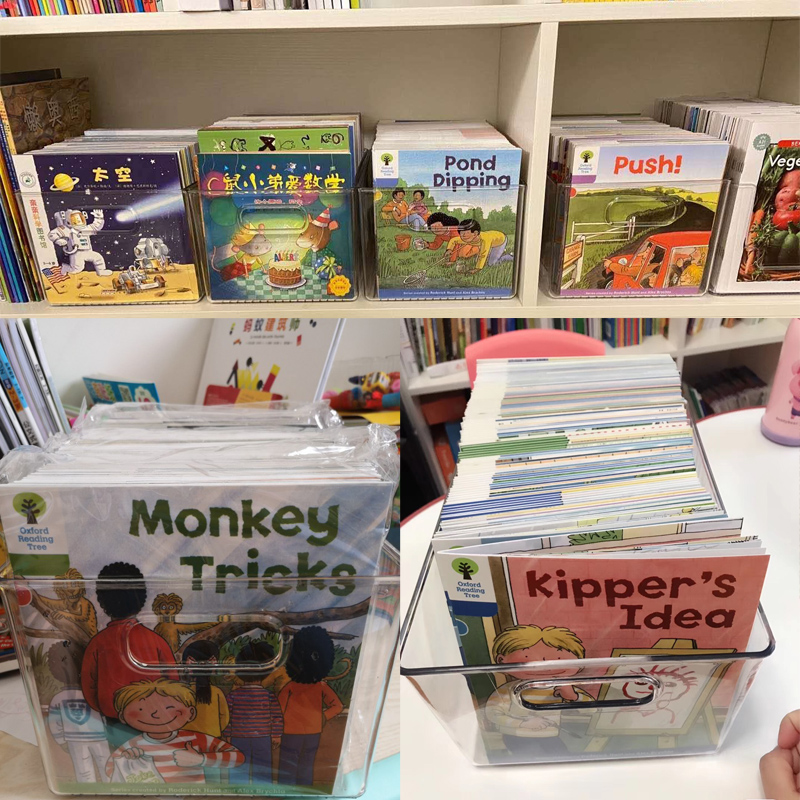 Book containing box Transparent Child painted Ben Oxford Tree Desktop Bookshelf Books Collation Diviner Book cabinet shelves