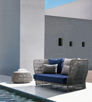 Outdoor vine vine cane double triple outdoor terrace courtyard vine chair sofa tea table leisure balcony furniture