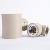 PPR internal wire tee accessories 20 25 32 40 40 63 63 4 points 1 inch hot melt water pipe internal thread tooth connector