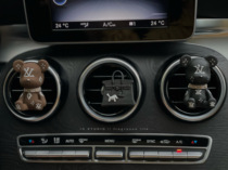 IO STUDIO rivet old flower bear cute car clip aromatherapy couple gift hand letter car outlet holding incense