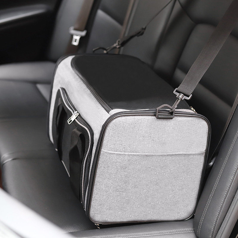 Cat bag going out portable space large-capacity breathable dog folding car canvas cat bag cat cage pet bag