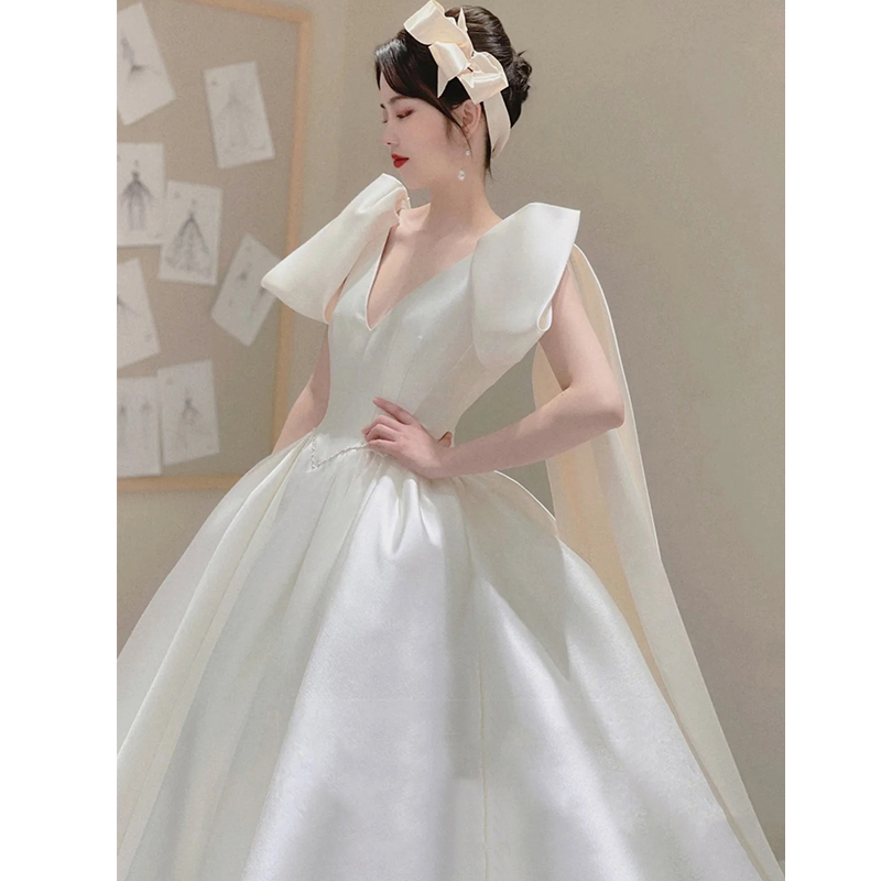  Tailor customized consultation customer service (not refundable)+Tucks lace -up wedding dresses  