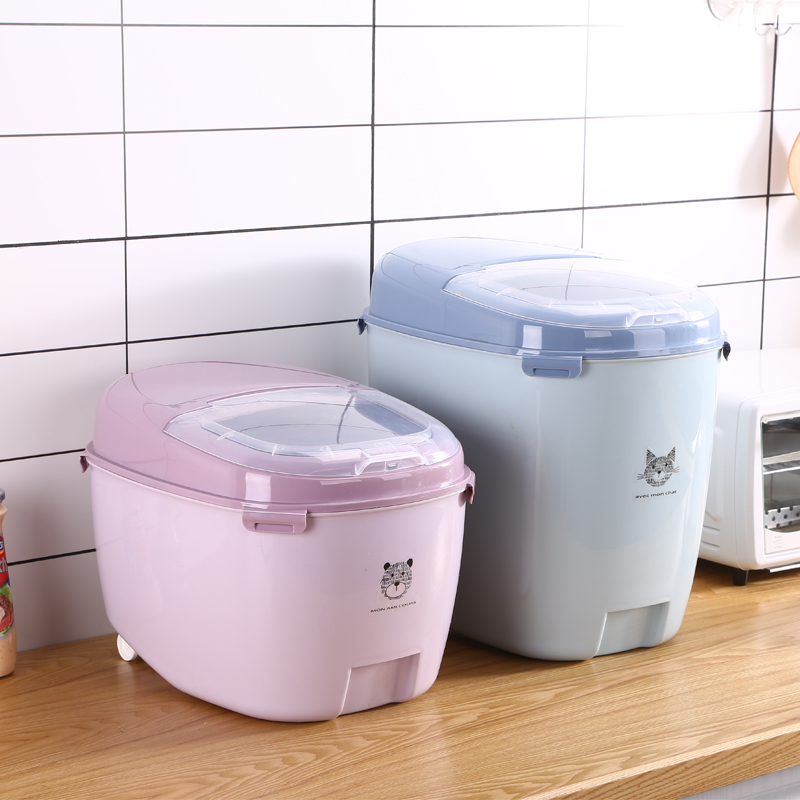 Household storage moisture-proof 20 catties 50 catties rice cylinder 5kg sealed insect-proof 30 catties flour rice barrel rice storage box 10kg