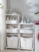 Home Bathroom Assorts Dirty Laundry Basket Laundry Basket Plastic Clothing Items Dirty Laundry Racks Mobile Containing Basket