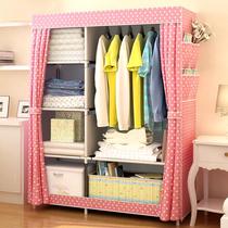 Closet simple cloth art wardrobe Indoor hanging clothes hanger steel frame lifting floor bedroom clothing containing cabinet