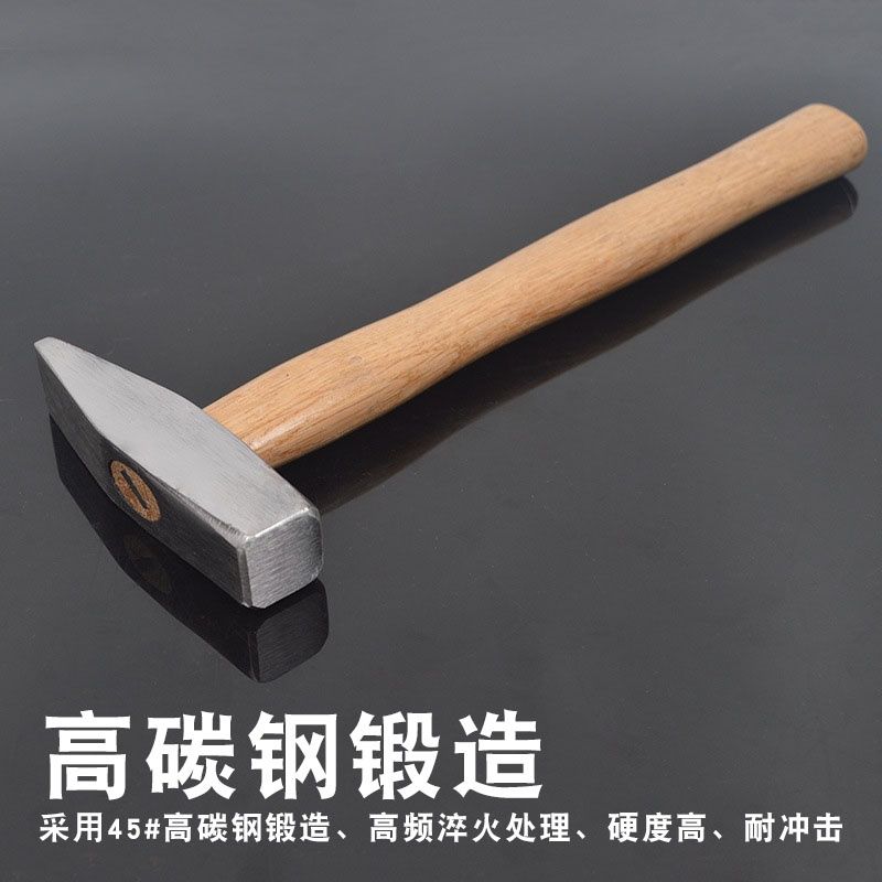 Jiangtuo wood handle fitter Hammer Flat Head Duckbill Hammer Small Iron Hammer Sheet Metal Hammer Electrician Hand Hammer Mini Hammer Mini Hammer Iron Hammer-Taobao