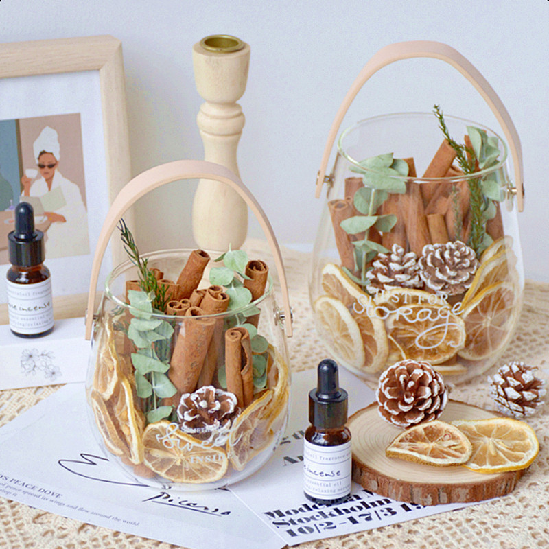 Fire-free aromatherapy essential oil incense wood ornaments cinnamon lemon home indoor bedroom for girlfriend's birthday present