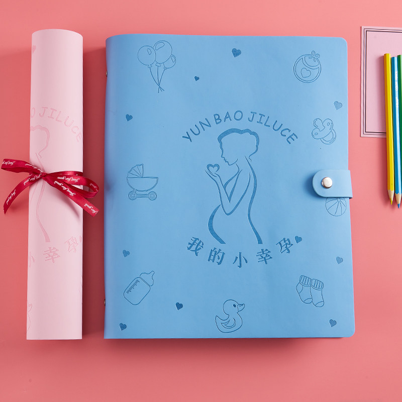 Pregnancy examination book report single Pregnancy mother portable b ultrasound birth examination report Bed sheet Collection data record Storage bag folder Pregnant woman storage loose-leaf examination cow baby pregnancy file book