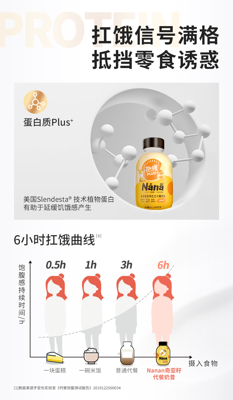 Nana 奇亚籽 0蔗糖 奶茶口感代餐奶昔 饱腹控糖 60g*8瓶装 图7