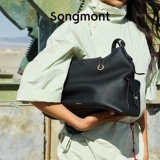 Сумка Songmont Yamashita Hobo от Li Na, повседневная мягкая сумка через плечо из воловьей кожи растительного дубления, новая модель лета 2024 года, выбор цвета среднего копченого черного дерева