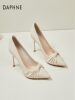 Daphne French-Style High Heels for Women 2026 New Autumn Pointed Toe Stiletto Elegant White Shoes to Match Skirts Women's Shoes