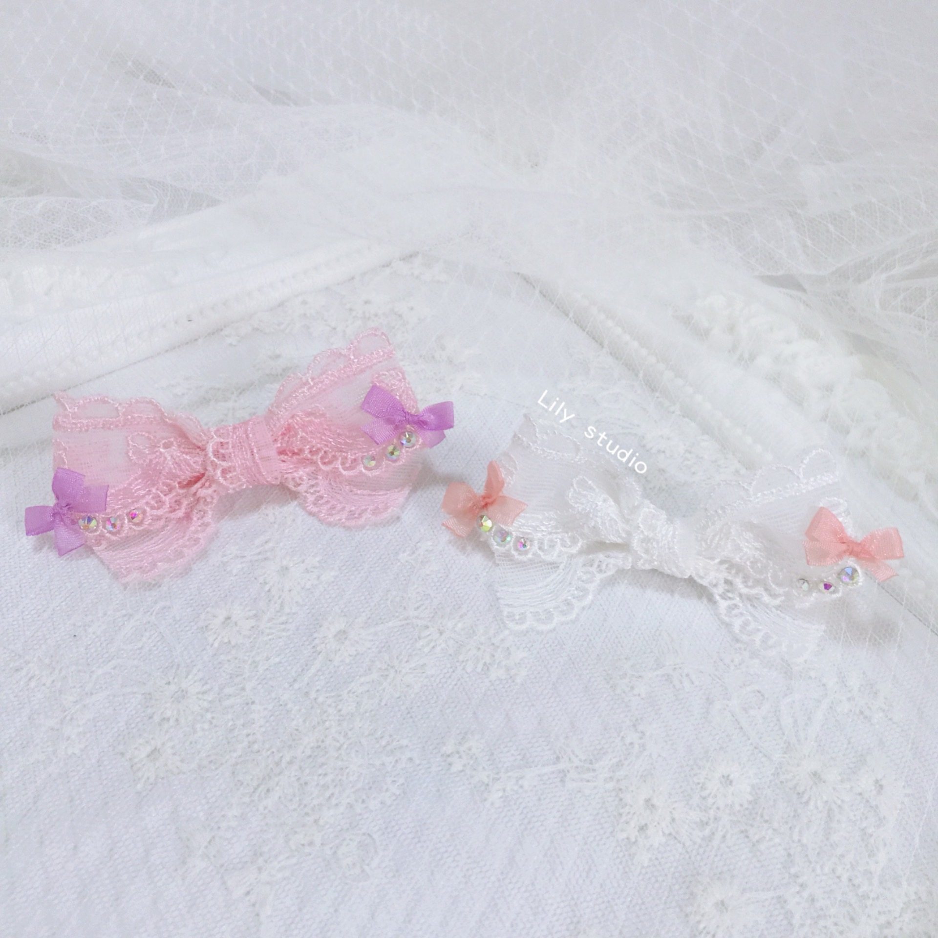 Lily Studio Handmade Pet Head Accessories Teddy Yoke Summer Marzis Korea Import Lace Hairpin 