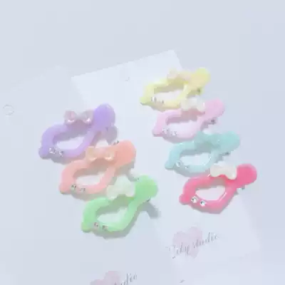 Lily studio handmade pet jewelry Candy-colored peach heart claw clip Pet hairpin Hair accessory Malzis
