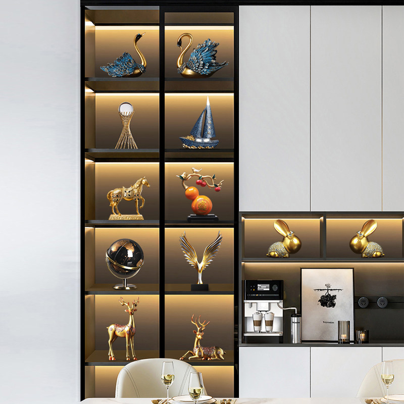 Modern light and luxurious TV cabinet Wine Cabinet Swing Piece Home Living Room Dining Side Cabinet Superior Feel Handiwork Decorations-Taobao