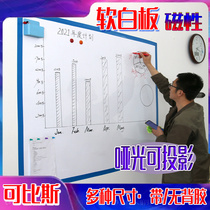 Manufacturer Spot Stock Supply Matt Projection Soft Whiteboard Sticker Magnetic Office Teaching Blackboard Erasable Write Projection Writing Board